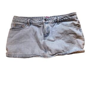 Y2K‎ Edikted Denim Mini Skirt XL Low Rise 2000s Jean Skirt